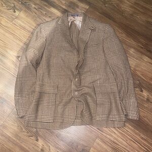 Ralph Lauren Purple Label Kent Hand-Tailored Plaid Blazer